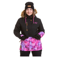 Meatfly dámská SNB & SKI bunda Athena Premium Black/Universe Pink | Černá