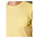 Žluté pánské tričko s kapsou S1182