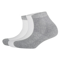 CRIVIT Dámské sportovní ponožky s BIO bavlnou, 3 páry (bílá/šedá)