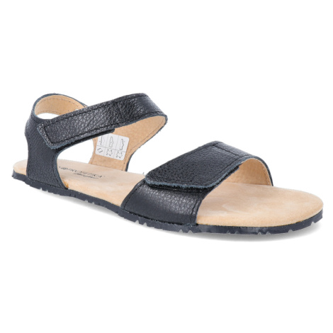 Barefoot sandály Protetika - Belita černá metalická