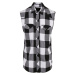 Pánská košile bez rukávu Brandit Checkshirt Sleeveless - bílá,černá