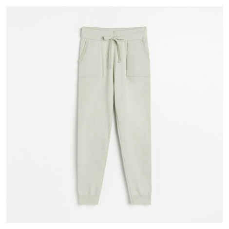 Reserved - Úpletové kalhoty - Zelená