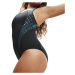 Dámské plavky speedo placement laneback black/aquarium/miami lilac