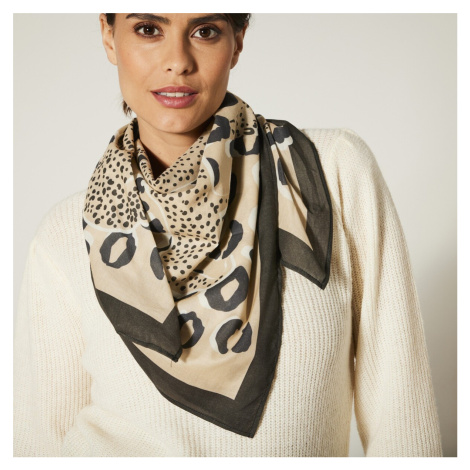 Šátek s leopardím vzorem 100 x 100 cm, vyrobeno ve Francii Blancheporte