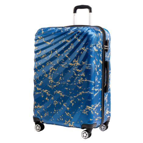Odolný skořepinový cestovní kufr ROWEX Pulse žíhaný Barva: Modrá žíhaná