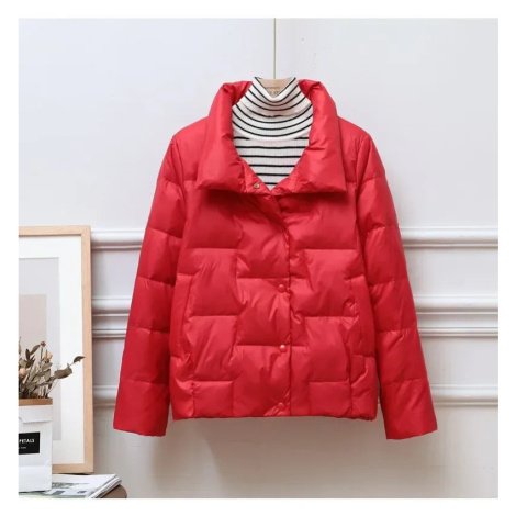 Prošívaná dámská bunda s límečkem