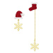 Éternelle Vánoční náušnice - Vánoční pohádková elegance E1457-ZGL Červená
