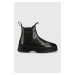 Kožené kotníkové boty Gant St Grip pánské, černá barva