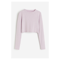 H & M - Žerzejové triko's dlouhým rukávem - fialová