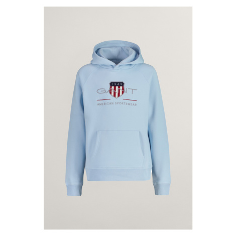 MIKINA GANT ARCHIVE SHIELD HOODIE CALMING BLUE