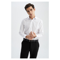 DEFACTO Slim Fit Valentine's Day Poplin Long Sleeve Shirt