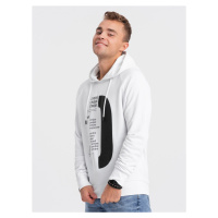 Ombre Men's printed HOODIE sweatshirt - white