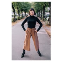 Manšestrové culottes Michele hnědé