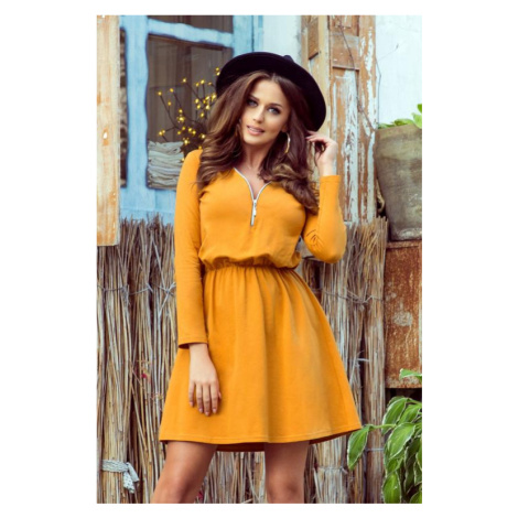 Dámské šaty Numoco 283-1 Nancy | žluto-oranžová