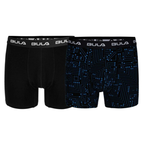 Bula 2 PK BULA BOXER Pánské boxerky, černá, velikost
