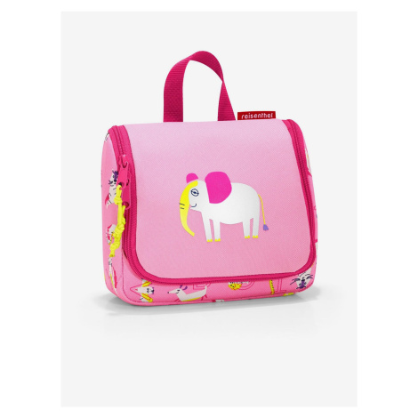 Růžová holčičí kosmetická taška s motivem slona Reisenthel Toiletbag S Kids Abc friends pink