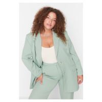 Trendyol Curve Green Oversized Blazer Jacket