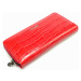 Červená peněženka kožená dámská