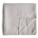 Mushie Muslin Swaddle Blanket Organic Cotton zavinovačka Fog 120x120cm 1 ks