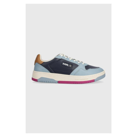 Kožené sneakers boty Karl Lagerfeld KREW KL tmavomodrá barva, KL53020