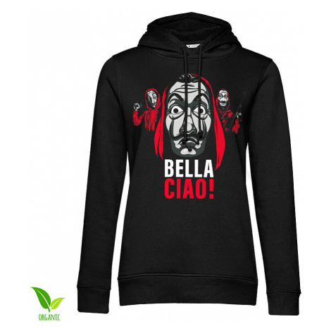 La Casa De Papel mikina, Bella Ciao! Hoodie Organic Girly Black, dámská HYBRIS
