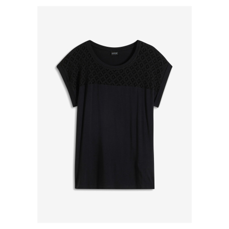 Tričko s krajkou Bonprix