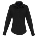 Premier Workwear Dámská bavlněná košile s dlouhým rukávem PR344 Black