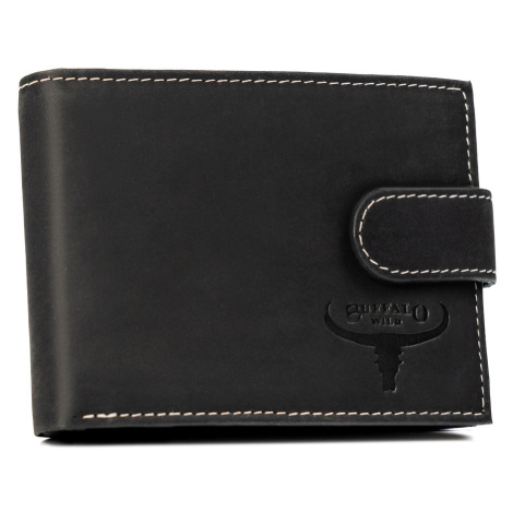 Pánská kožená peněženka v horizontální orientaci na patentku Buffalo