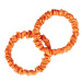 Pilō Pilō | Silk Hair Ties - Pop of Orange hedvábná gumička do vlasů - velikost Slim, 2 ks v bal