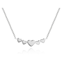 Troli Romantický ocelový náhrdelník se srdíčky VEDN0330S