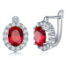 Sisi Jewelry Náušnice Swarovski Elements Fiona Ruby E1325-KSE0063 (2) Červená