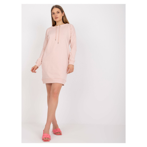 Světle růžové mikinové šaty --light pink Pudrová