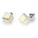 Náušnice se Swarovski Elements Medium Cube Studs K48416AB měnivá