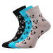 Dámské ponožky Lonka - Felixa pejsci, černá, tyrkys, šedá Barva: Mix barev