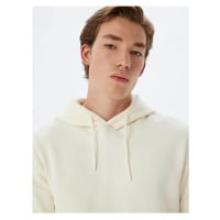 Koton Raised Cotton Basic Hooded Sweatshirt