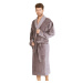 Bathrobe De Lafense 803 M-2XL men's gray-striped 088