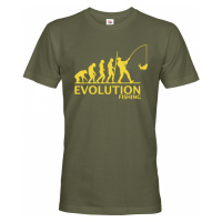 ⇒ Vtipné tričko pro rybáře s potiskem Rybářská evoluce