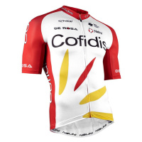 NALINI Cyklistický dres s krátkým rukávem - COFIDIS 2021 - bílá/červená
