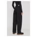 Kalhoty Calvin Klein Jeans dámské, černá barva, jednoduché, high waist, J20J221297