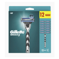 Gillette Mach3 holící strojek + 12 náhradních hlavic