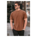 Madmext Brown Regular Fit Basic Men's T-Shirt 6099