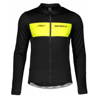 SCOTT Cyklistická zateplená bunda - RC WARM HYBRID WB - žlutá/černá