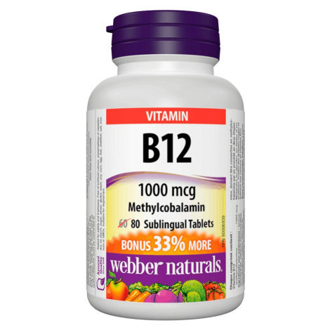 Webber Naturals Vitamin B12 1000 mcg 80 tablet