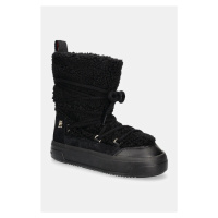 Sněhule Tommy Hilfiger LACE-UP FAUX SHEARLING SNOWBOOT černá barva, FW0FW08252