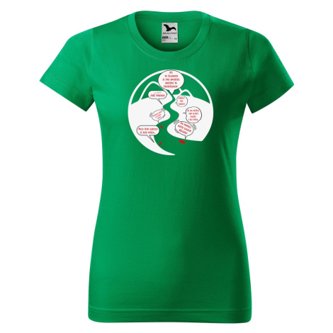DOBRÝ TRIKO Dámské vodácké tričko NA ŘECE Barva: Středně zelená