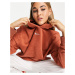 Nike oversized fleece hoodie in orange acid wash
