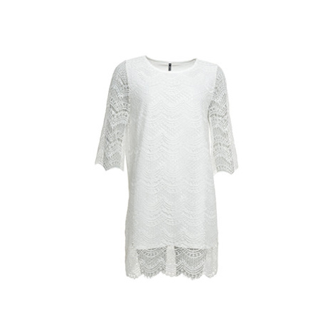 Smash RENATA Dámské krátké krajkové bílé šaty