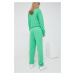 Tepláky Juicy Couture zelená barva, hladké