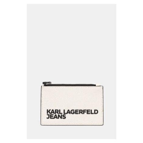 Pouzdro na karty Karl Lagerfeld Jeans bílá barva, 246J3056