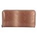 Luxusní dámská kožená peněženka Elma lakovaná, světle zemitá